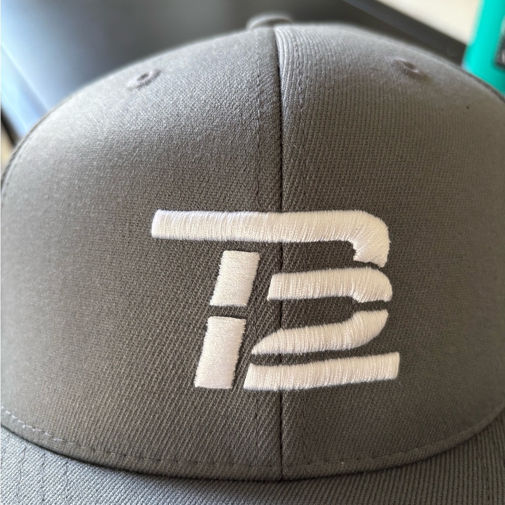 TB12 Gray Fitted Hat Tom Brady, Size: 6 7/8 - 7 1/4 - Picture 7 of 8